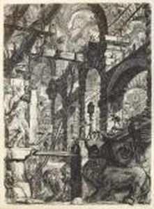 Lion Bas Relief by Giovanni Battista Piranesi