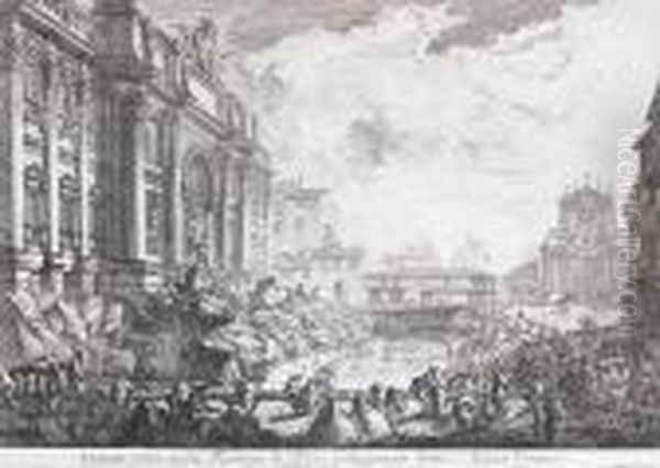 Veduta Della Vasta Fontana Di Trevi - view 1