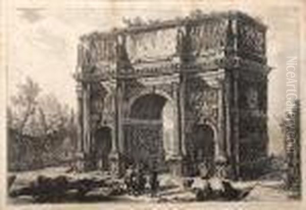 Veduta Dell'arco Di Constantino; Veduta Dicampo Vaccino - view 1