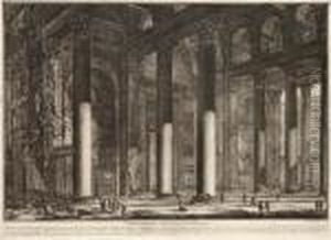 Veduta Interna Del Pronao Del Panteon, From Vedute Di Roma by Giovanni Battista Piranesi