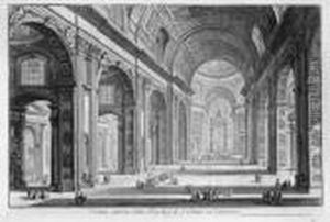 Veduta Interna Della Basilica Di S. Pietro by Giovanni Battista Piranesi