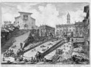 Veduta Del Romano Campidoglio Con La Scalinata by Giovanni Battista Piranesi
