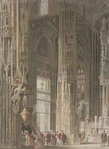 Visitors to the cathedral