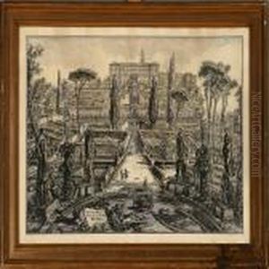 Vedutadella Villa Estnse In Tivoli by Giovanni Battista Piranesi