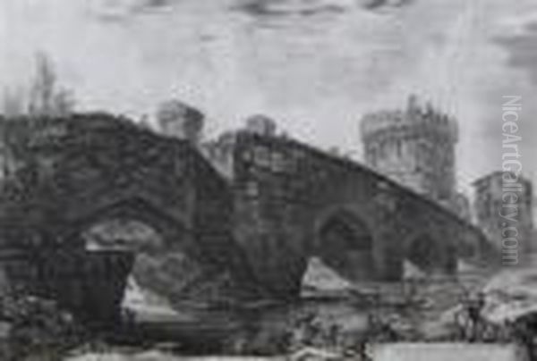 Veduta Del Ponte Lugano Su L'anione - view 1