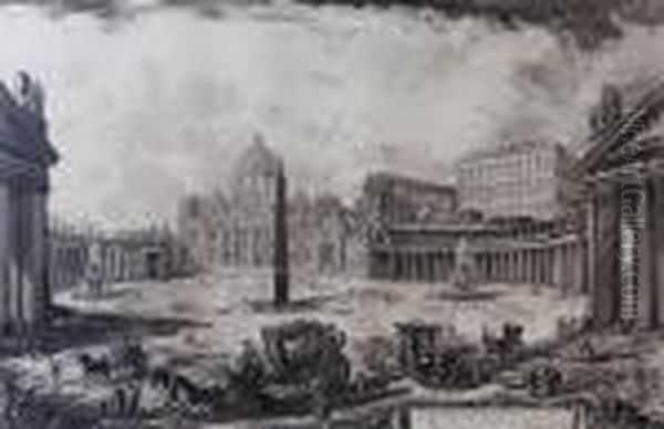 A Perspective Of Colonnades With Zig-zag Staircase - view 1