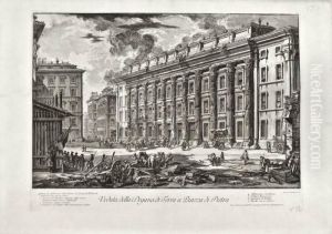 Veduta Della Dogana Di Terra A Piazza Di Pietra by Giovanni Battista Piranesi