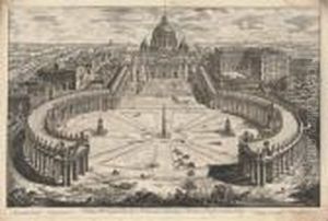 St. Peter's, With Forecourt And Colonnades by Giovanni Battista Piranesi