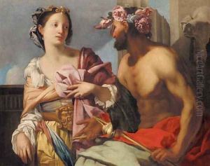 Hercules and Omphale by Francesco Ruschi