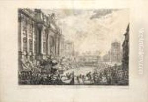 Veduta Della Vasta Fontana Di Trevi by Giovanni Battista Piranesi