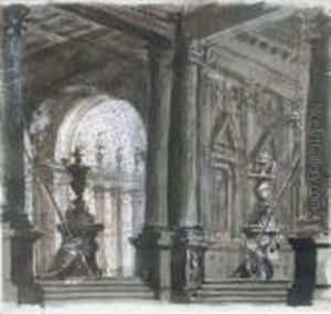 Architecture Interieure Avec Colonnade by Giovanni Battista Piranesi