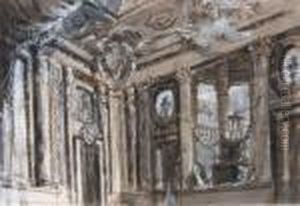 Architecture Interieure Avec Colonnade by Giovanni Battista Piranesi