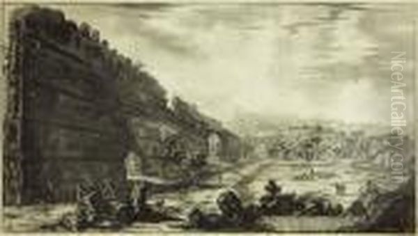 Veduta Degli Avanzi Del Castro Pretorio Nella Villa Adriana A Tivoli - view 1