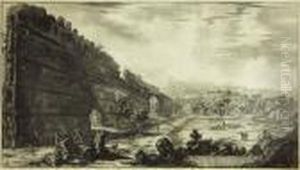 Veduta Degli Avanzi Del Castro Pretorio Nella Villa Adriana A Tivoli by Giovanni Battista Piranesi