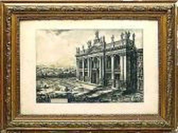 Veduta Della Facciata Della Basilica Di S. Giovanni Laterano - view 1