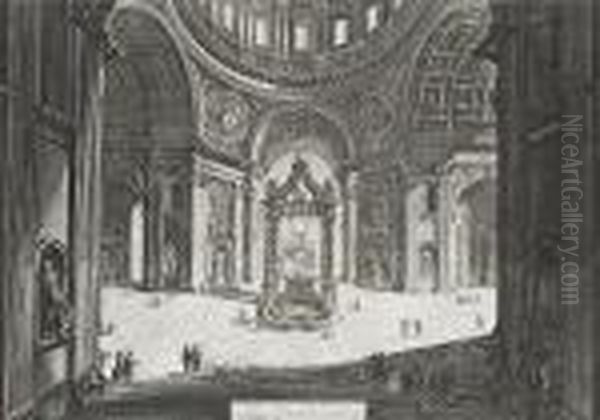 Interior Of St Peter's Basilica In The Vatican, Beneath The Dome - view 1