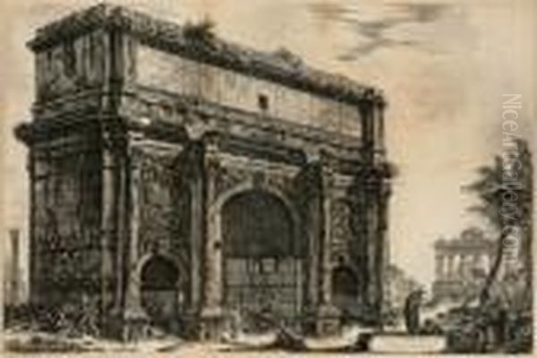 Veduta Dell' Arco Di Constantino 
And 
Veduta Dell' Arco Di Settimio Severo 
From 
Vedute Di Roma - view 1