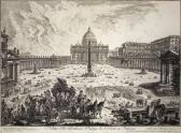 Veduta Della Basilica, E Piazza Di S. Pietro In
Vaticano - view 1
