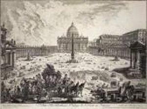 Veduta Della Basilica, E Piazza Di S. Pietro In
Vaticano by Giovanni Battista Piranesi