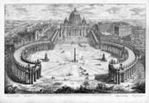 Veduta Dell' Insigne Basilica Vaticana Coll'
Ampio Portico by Giovanni Battista Piranesi