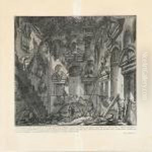 Veduta Interna Della Camera... by Giovanni Battista Piranesi