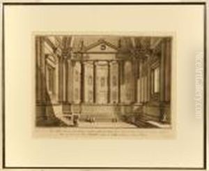 'sala All'uso Degli Antichi Romani Con Colonne E Nicchie Ornate Di Statue' by Giovanni Battista Piranesi