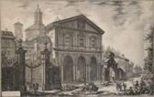 Veduta Della Basilica Di S. Sebastiano Fouri Delle Mura Di Roma.