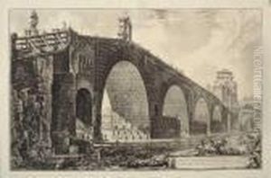 Three Etchings From The Vedute Di Roma. by Giovanni Battista Piranesi