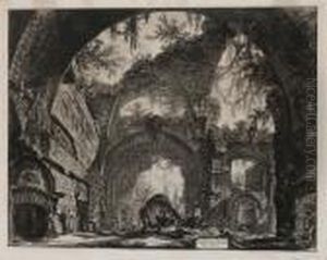 Rovine D'una Galleria Di Satue Hella Villa Adriana Tivoli by Giovanni Battista Piranesi