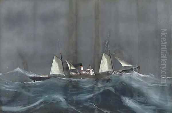 The Ravensdale in stormy seas - view 1