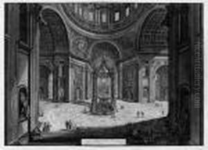 Veduta Interna Della Basilica Di S. Pietro by Giovanni Battista Piranesi