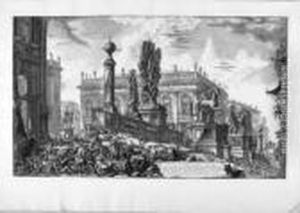 Veduta Del Campidoglio Di Fianco. by Giovanni Battista Piranesi