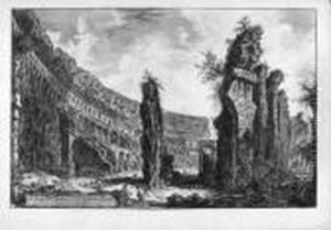 Veduta Dell'interno Dell'anfiteatro Flavio Detto Il Colosseo. by Giovanni Battista Piranesi