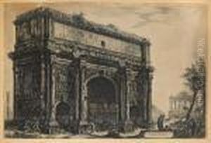 Veduta Dell' Arco Di Settimio Severo by Giovanni Battista Piranesi