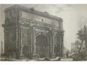 Veduta Dell'arco Di Settimio Severo by Giovanni Battista Piranesi