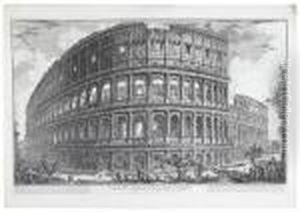 Veduta Dell'anfiteatro Flavio, Detto Il Colosseo. by Giovanni Battista Piranesi