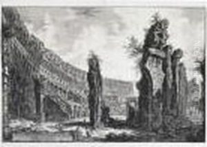 Veduta Dell'interno Dell'anfiteatro Flavio Detto Il Colosseo. by Giovanni Battista Piranesi