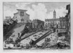 Piazza Navona; Capitol And The
Steps Of S. Maria In Aracoeli; Forum Of Augustus; Egyptian Obelisk by Giovanni Battista Piranesi