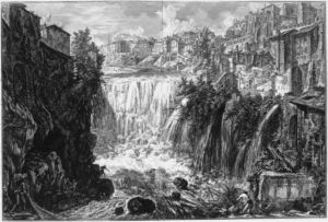 S. Peter's; Fontana Dell' Acqua 
Giulia; Portico Of Octavia, Interior; Waterfall At Tivoli; And Piazza 
Del Quirinale by Giovanni Battista Piranesi