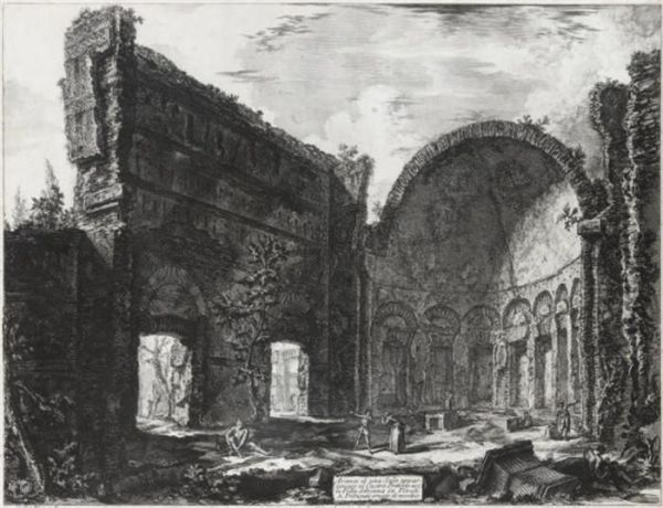 Hadrian's Villa: The Apse Of The So-called Hall Of The Philosophers - view 1
