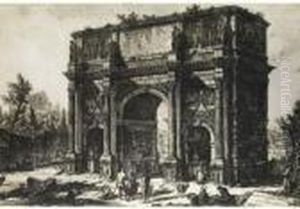 Veduta Dell""arco Di Costantino (konstantinbogen In Rom) by Giovanni Battista Piranesi