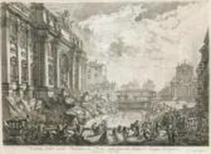 Veduta Della Vasta Fontana Di Trevi Anticamente Detta L""""acqua Vergine by Giovanni Battista Piranesi