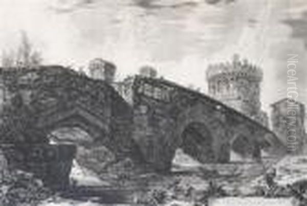 Veduta Del Ponte Lugano Su L'anione (vedute Di Roma) - view 1