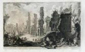 Veduta Degli Avanzi De' Mausolei, E Dellefabbriche Sepolcrali Sparse Per La Via Appia by Giovanni Battista Piranesi