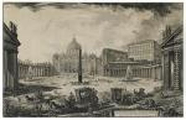 Two Etchings From The Vedute Di Roma - view 1