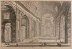 Veduta Interna Della Basilica Di S. Pietroin Vaticano, From Vedute Di Roma by Giovanni Battista Piranesi