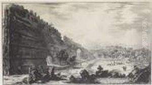 "veduta Degli Avanzi Del Castro Pretorio Nella Villa Adriana Ativoli". by Giovanni Battista Piranesi