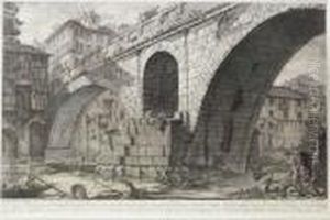 Veduta Del Ponte Fabrizio Oggi Detto Quattro Capi by Giovanni Battista Piranesi