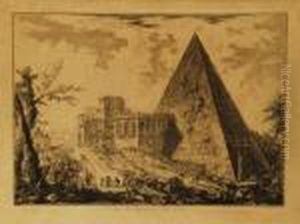 Vista De La Piramide De Cesio by Giovanni Battista Piranesi