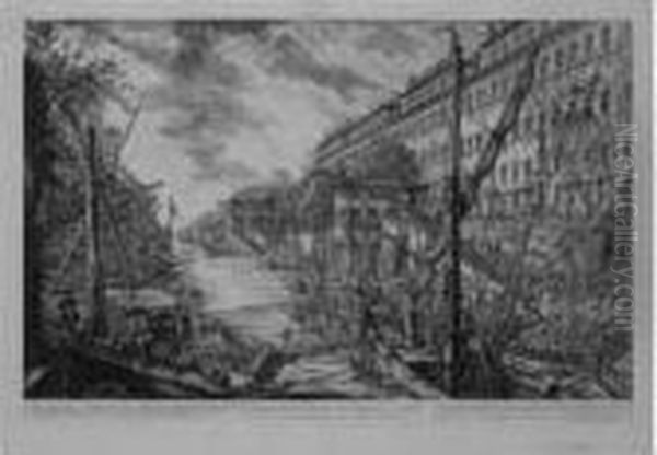 St. Peter's, From The Piazza
Della Sagrestia; The Harbour Andquay, Called The Ripa Grande; The Castle
S. Angelo (h. 5, 27,30) - view 1